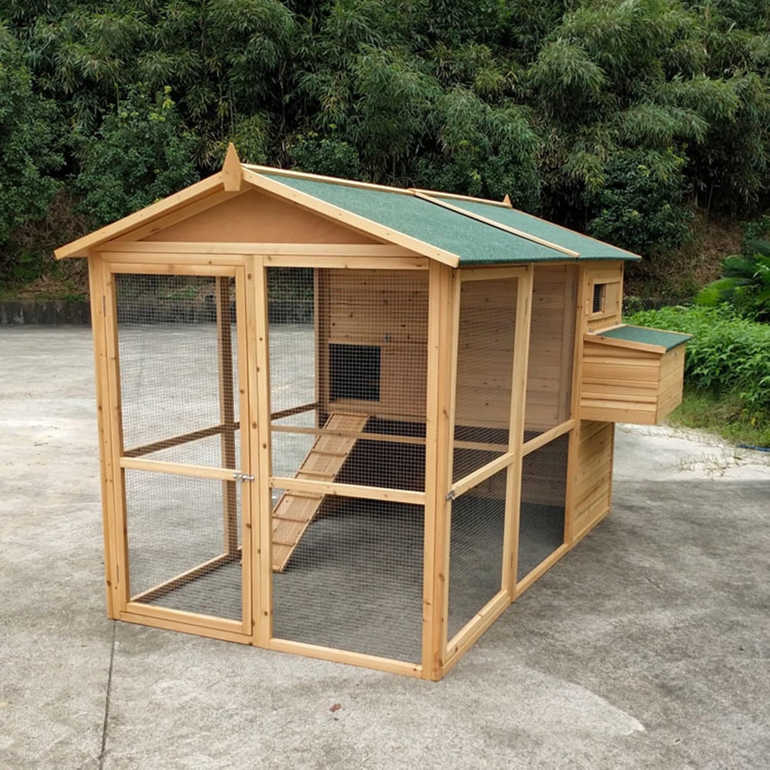Amazon.co.jp: WJW 鶏小屋大型 屋外チキンコープ 木製マルチレベルヘン